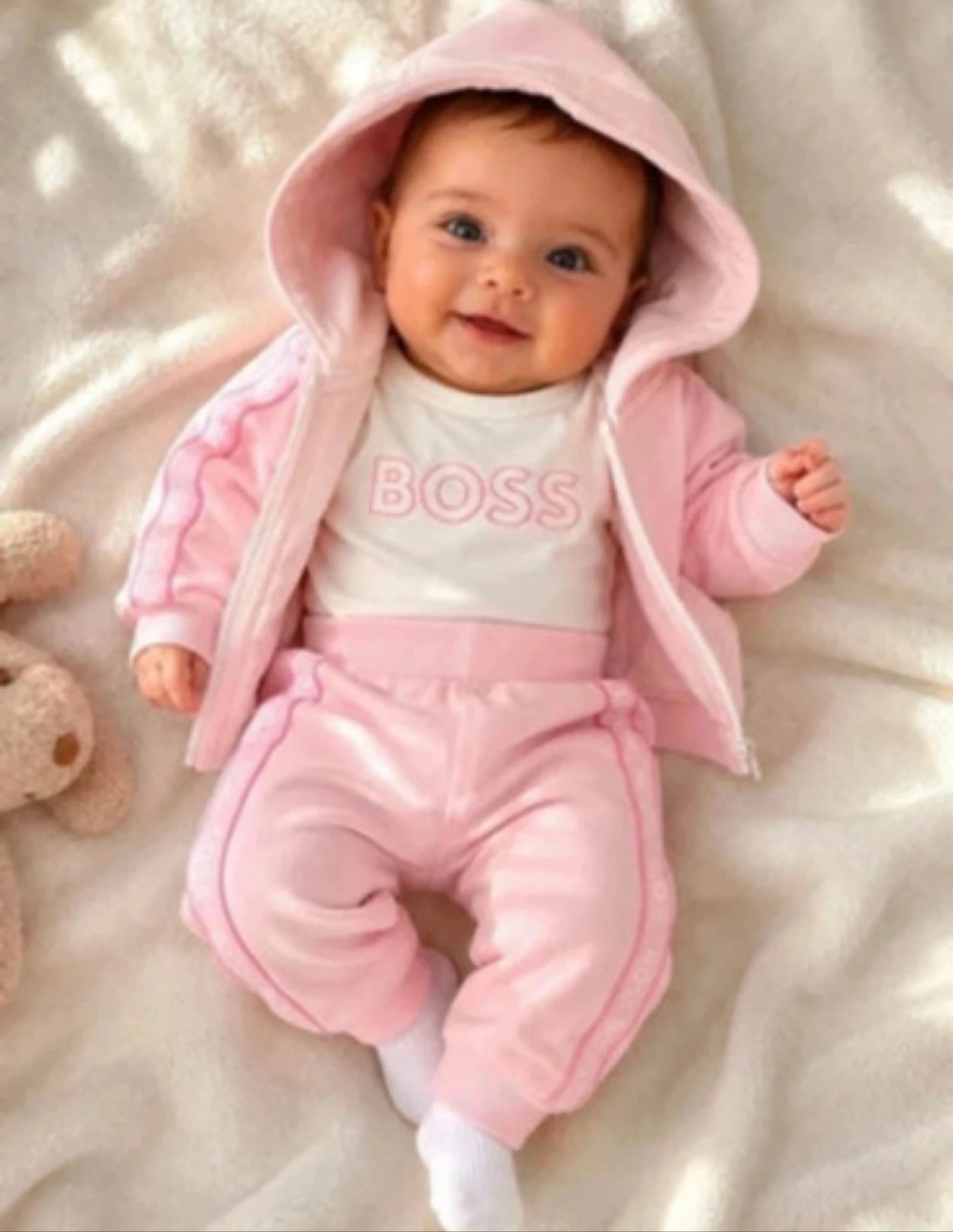 Ensemble boss 3 pièces bébé fille 